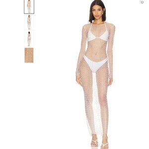 Beach Bunny Champagne Nights Mess Dress in White XS